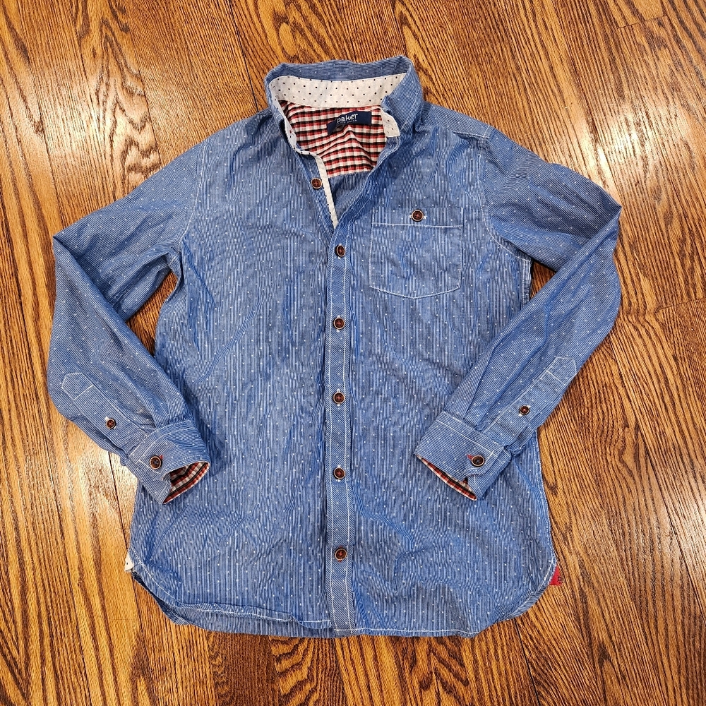 Baker by Ted Baker Boys Collared Size 8 Long Sleeve Button Down Shirt